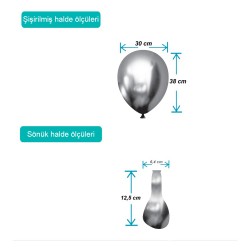 Silver Crome Balloons 9