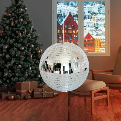 Silver Disco Mirror Ball - 1