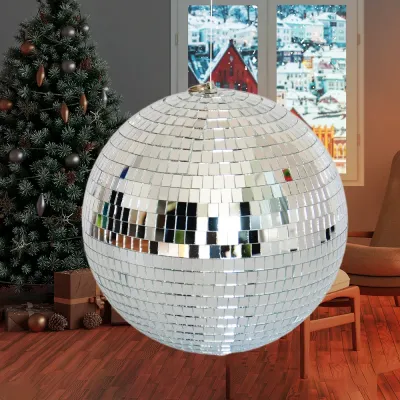 Silver Disco Mirror Ball 30 cm - 1