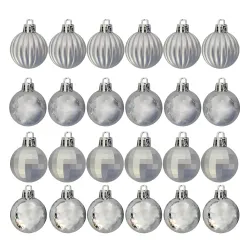 Silver Glass Ball Christmas Ornaments - Kikajoy (1)