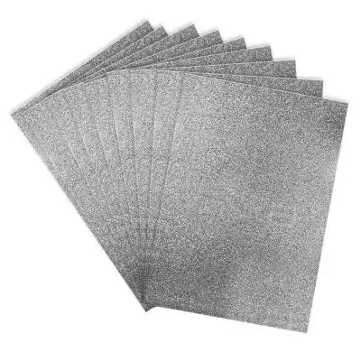 Silver Glitter EVA Craft Foam Sheet - 2