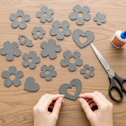 Silver Glitter EVA Craft Foam Sheet - 1