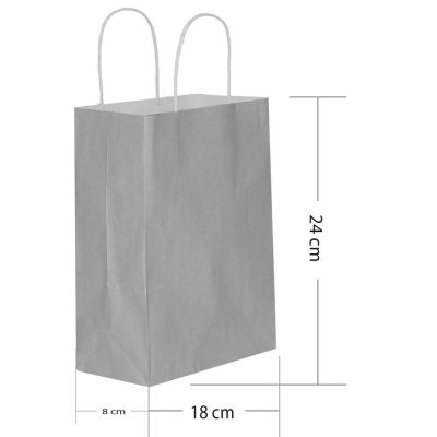 Silver Paper Bags with Twisted Handles - 2
