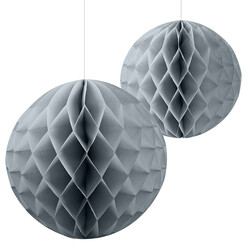 Kikajoy - Silver Paper Honeycomb Balls