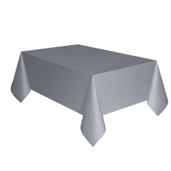Silver Plastic Table Cover - 2
