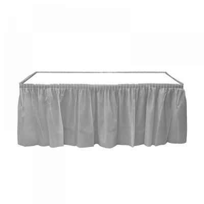 Silver Plastic Table Skirt - 2