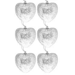 Simli Kalp Ağaç Süsü 6lı - 3