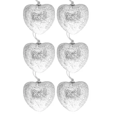 Simli Kalp Ağaç Süsü 6lı - 3