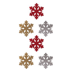 Snowflake Styrofoam Ornament 10 cm 6 Pcs - 2