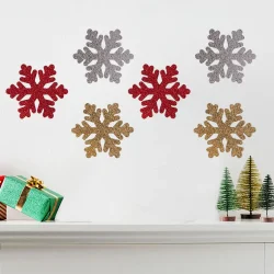 Snowflake Styrofoam Ornament 10 cm 6 Pcs - 1