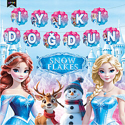 Snowflakes İyi ki Doğdun Harf Afiş - Kikajoy