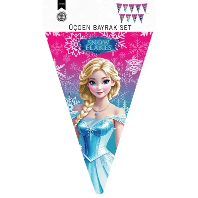 Snowflakes Triangle Flag Banner - 1