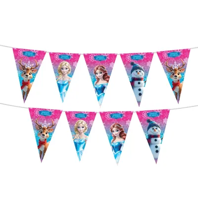 Snowflakes Triangle Flag Banner - 2