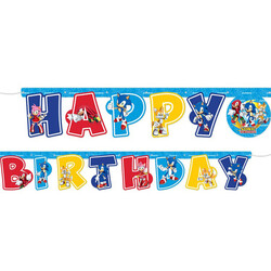 Balonevi - Sonic Happy Birthday Paper Letter Banner