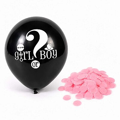 Soru İşareti Baskılı Pembe Cinsiyet Balonu Seti 24