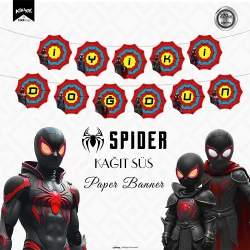 Spider İyi ki Doğdun Harf Afiş - 1