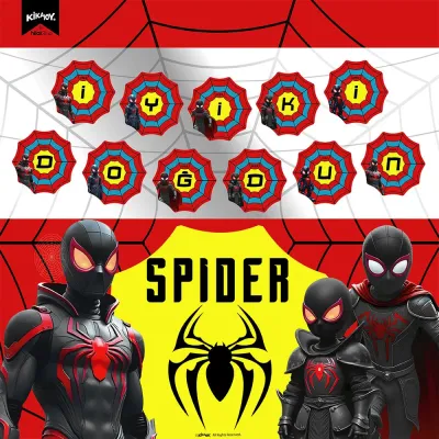 Spider İyi ki Doğdun Harf Afiş - 2