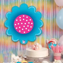 Spring Flower Blue Grabo Folyo Balon 18