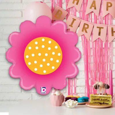 Spring Flower Pink Grabo Folyo Balon 18