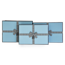 Square Gift Boxes - Plaid - 1