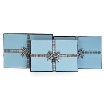 Square Gift Boxes - Plaid - 1