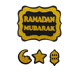 Kikajoy - Ramadan Mubarak Sarkıt Strafor Süs 