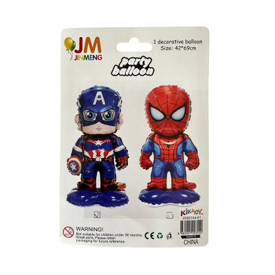Süper Kahramanlar Şekilli Folyo Balon - Spiderman / Captain America - 2