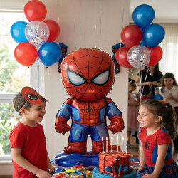 Süper Kahramanlar Şekilli Folyo Balon - Spiderman / Captain America - Kikajoy