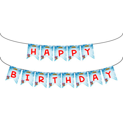 Super Wings Happy Birthday Paper Letter Banner