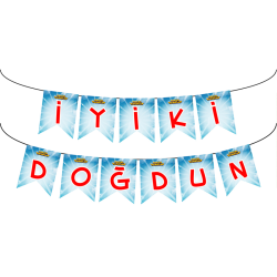 Super Wings İyi Ki Doğdun Paper Letter Banner - Thumbnail