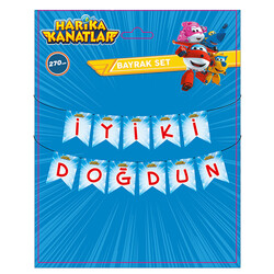 Kikajoy - Super Wings İyi Ki Doğdun Paper Letter Banner