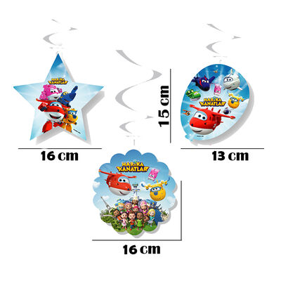 Super Wings Spiral Hanging Decorations