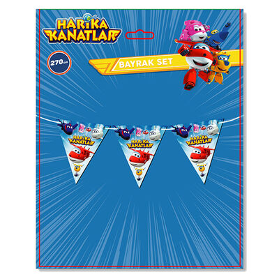 Super Wings Triangle Flag Banner