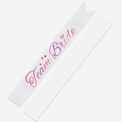 Team Bride Baskılı Varaklı Lüks Kuşak -Fuşya- - 2