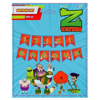 Team Z İyi Ki Doğdun Paper Letter Banner