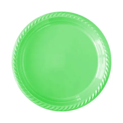 Yeşil Plastik Tabak 22cm - 1