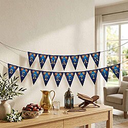 Ramazan Berekettir Yazılı Üçgen Flama Harf Afiş 350 cm - 1