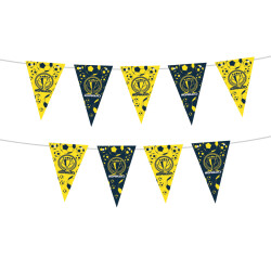 Champion Sarı Lacivert Üçgen Flama Süsleme Seti - 3