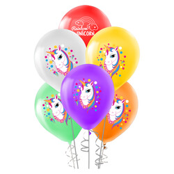  - Rainbow Unicorn Lisanslı Pastel Balon 11