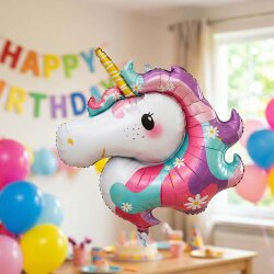 Unicorn Figürlü Büyük Boy Folyo Balon - 1