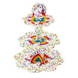 Kikajoy - Rainbow Unicorn Cupcake Standı