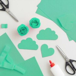 Water Green Crepe Paper - Kika
