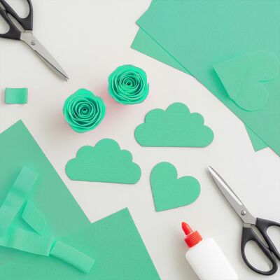 Water Green Crepe Paper - 1