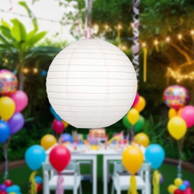 White Chinese Paper Lantern 25 cm - 1