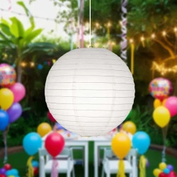 White Chinese Paper Lantern 30 cm - 1