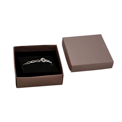 White Cotton-Filled Bracelet Box - 1