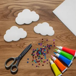 White EVA Craft Foam Sheet - 1