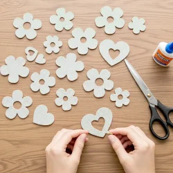 White Glitter EVA Craft Foam Sheet - 1