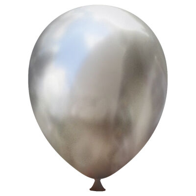White Gold Crome Balloons 12