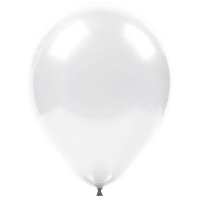 White Metallic Balloons 10
